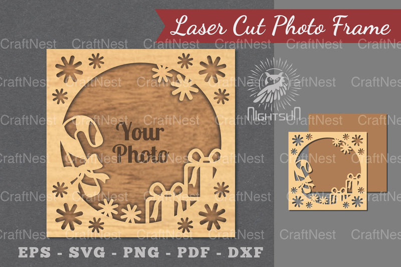 Christmas Laser Cut Photo Frame Clipart Bundle - CraftNest - Digital Crafting and Art