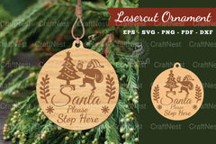 Christmas Laser Cut Ornament Clipart Bundle - CraftNest - Digital Crafting and Art