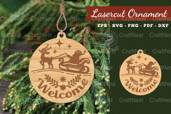 Christmas Laser Cut Ornament Clipart Bundle - CraftNest - Digital Crafting and Art