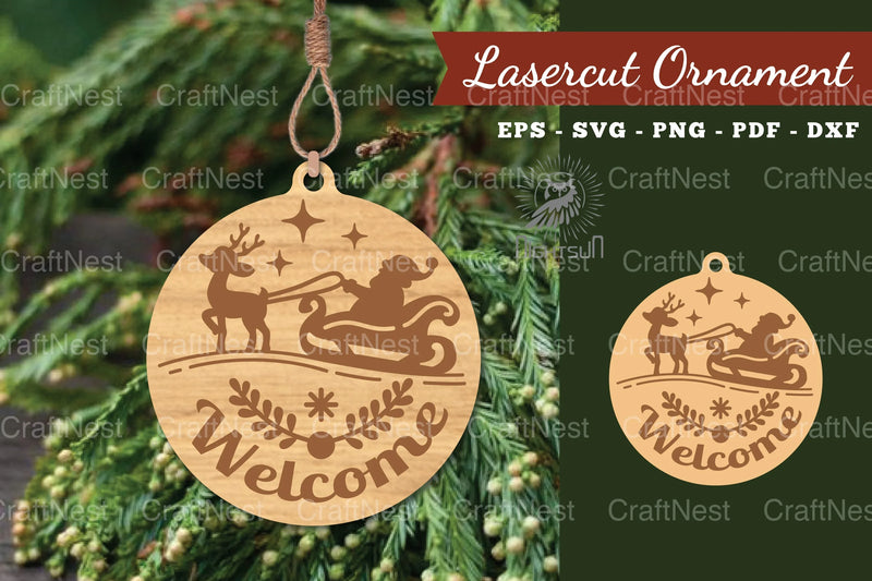 Christmas Laser Cut Ornament Clipart Bundle - CraftNest - Digital Crafting and Art
