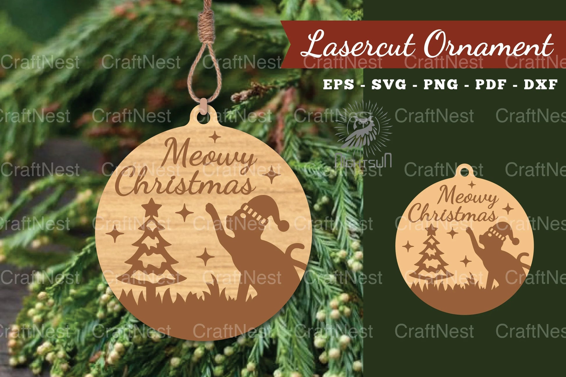 Christmas Laser Cut Ornament Clipart Bundle - CraftNest - Digital Crafting and Art