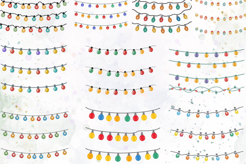 Christmas Light Clipart Bundle - CraftNest - Digital Crafting and Art
