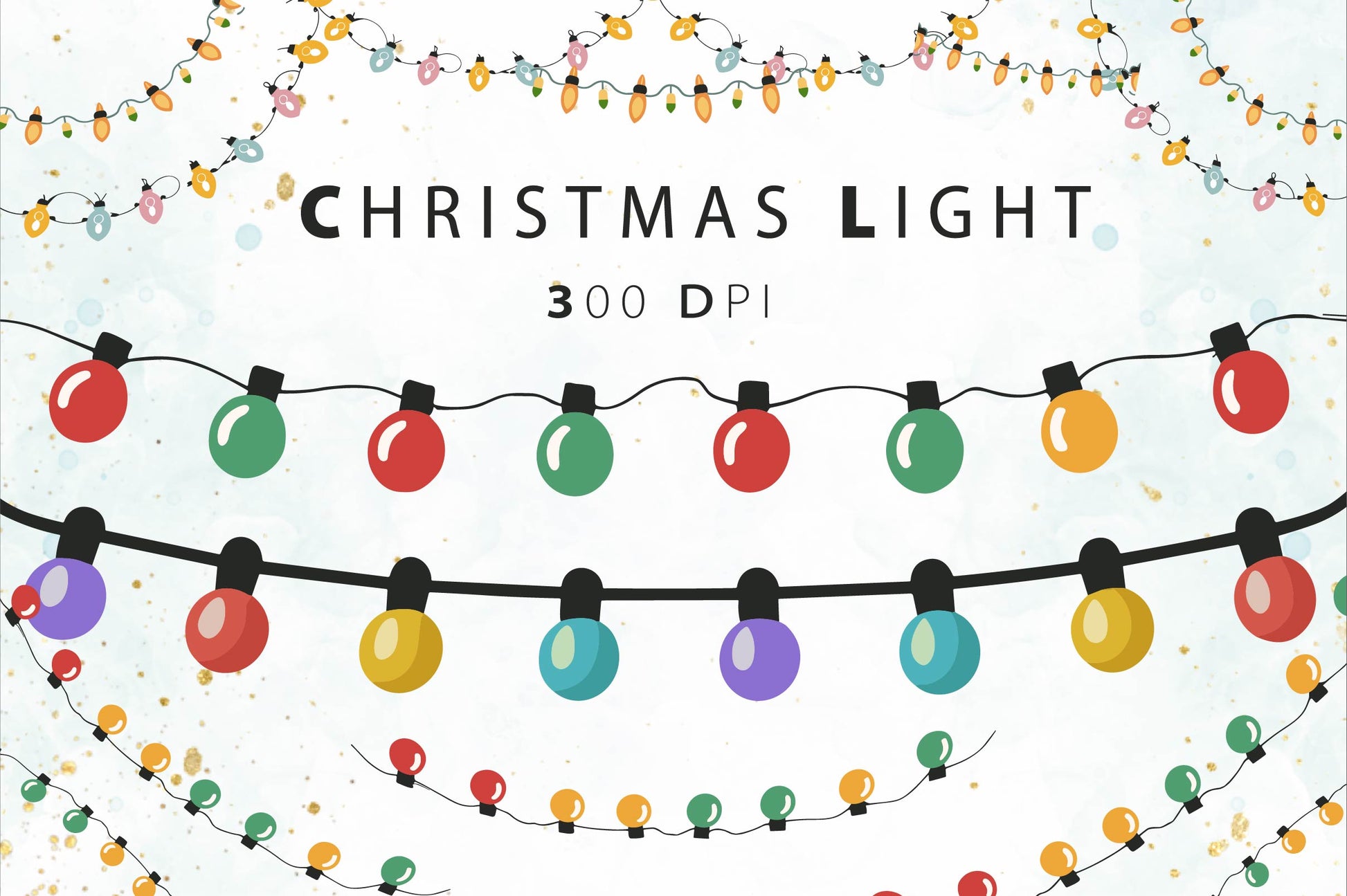 Christmas Light Clipart Bundle - CraftNest - Digital Crafting and Art
