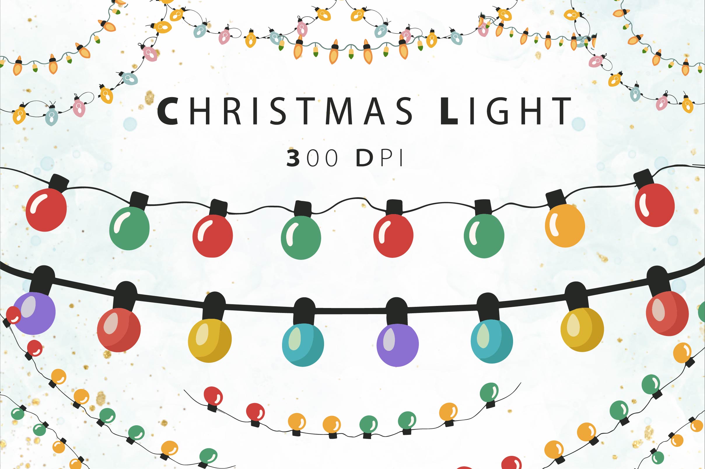 Christmas Light Clipart Bundle - CraftNest - Digital Crafting and Art
