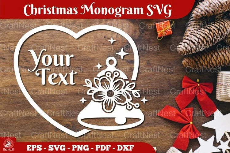 Christmas Monogram SVG Bundle - CraftNest - Digital Crafting and Art