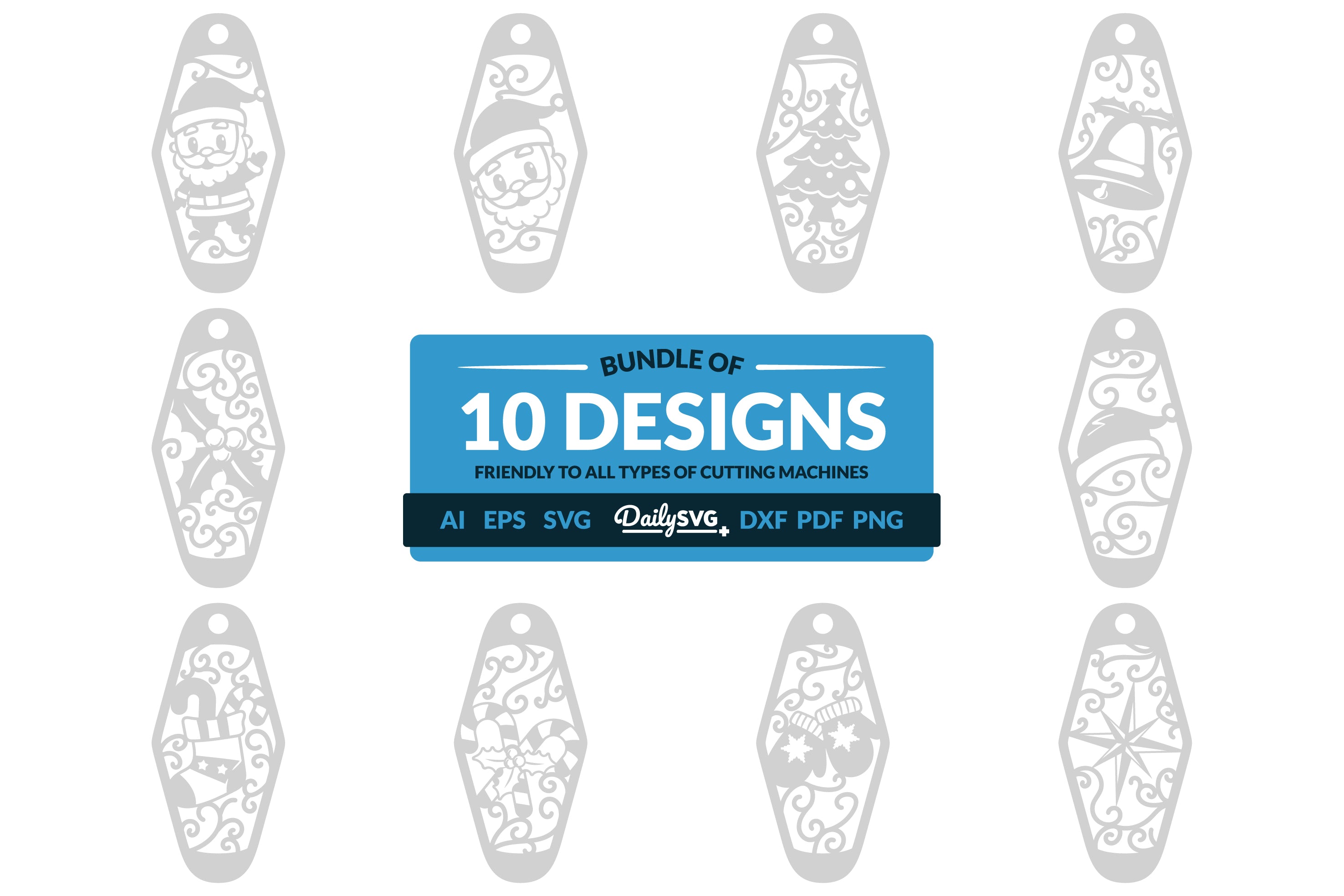 Christmas Motel Keychain Clipart - Daily SVG Bundles