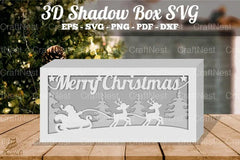 Christmas Night Scene 3D Shadow Box Clipart Bundle - CraftNest - Digital Crafting and Art