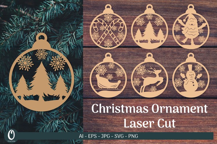 Christmas Ornament Bauble Laser Cut SVG Bundle - CraftNest - Digital Crafting and Art