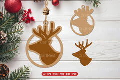 Christmas Ornament Laser Cut SVG Bundle - CraftNest - Digital Crafting and Art