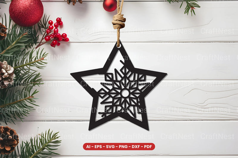 Christmas Ornament Laser Cut SVG Bundle - CraftNest - Digital Crafting and Art