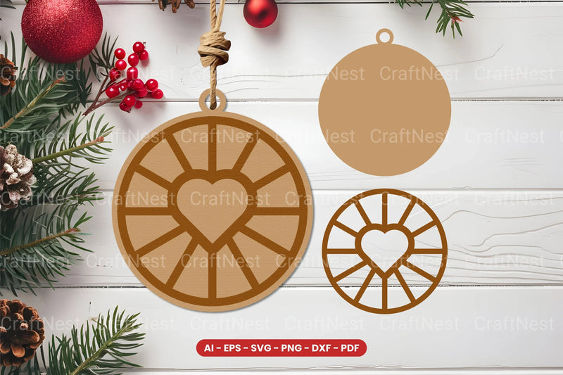 Christmas Ornament Laser Cut SVG Bundle - CraftNest - Digital Crafting and Art