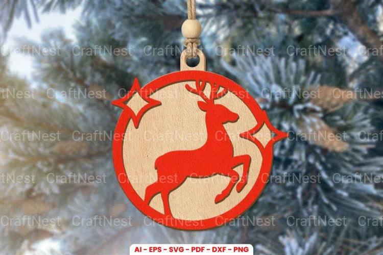 Christmas Ornament Laser Cut SVG Bundle - CraftNest - Digital Crafting and Art