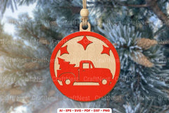 Christmas Ornament Laser Cut SVG Bundle - CraftNest - Digital Crafting and Art