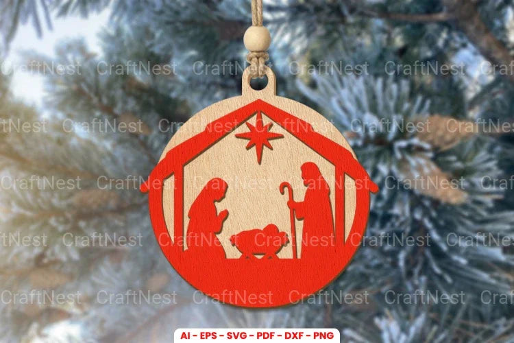 Christmas Ornament Laser Cut SVG Bundle - CraftNest - Digital Crafting and Art
