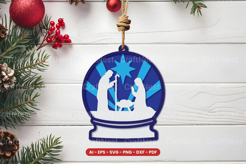 Christmas Ornament Lasercut SVG Bundle - CraftNest - Digital Crafting and Art