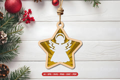 Christmas Ornament Lasercut SVG Bundle - CraftNest - Digital Crafting and Art