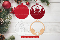 Christmas Ornament Laser Cut SVG Bundle - CraftNest - Digital Crafting and Art