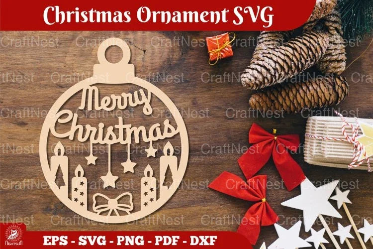Christmas Ornament SVG Bundle - CraftNest - Digital Crafting and Art