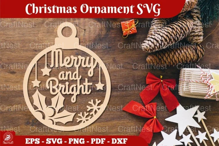 Christmas Ornament SVG Bundle - CraftNest - Digital Crafting and Art