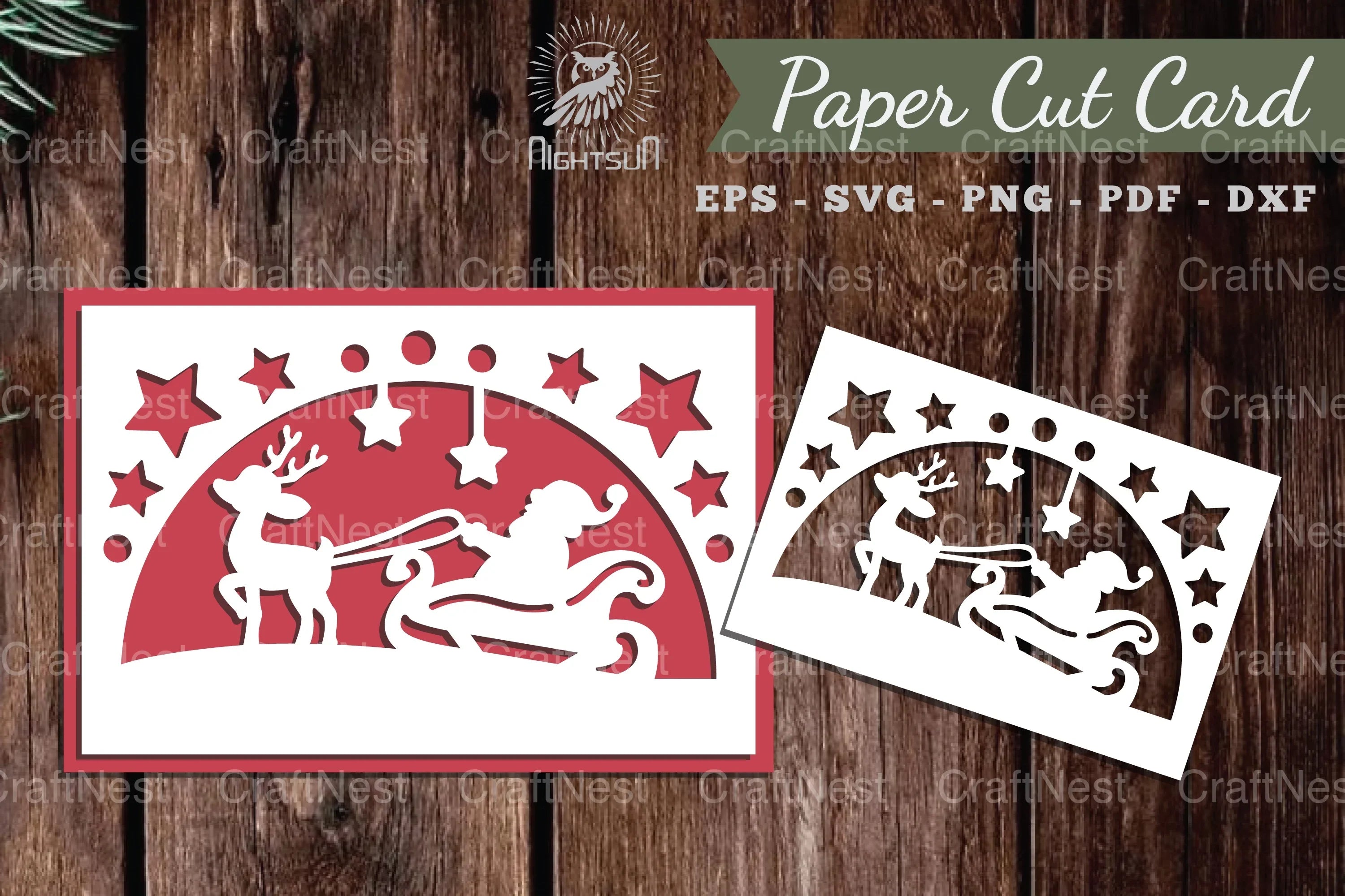 Christmas Papercut Card SVG Bundle - CraftNest - Digital Crafting and Art