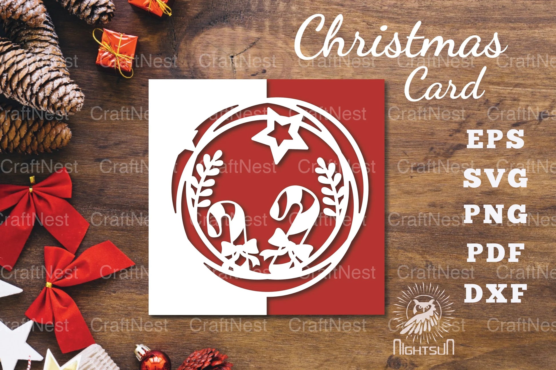 Christmas Papercut Card SVG Bundle - CraftNest - Digital Crafting and Art