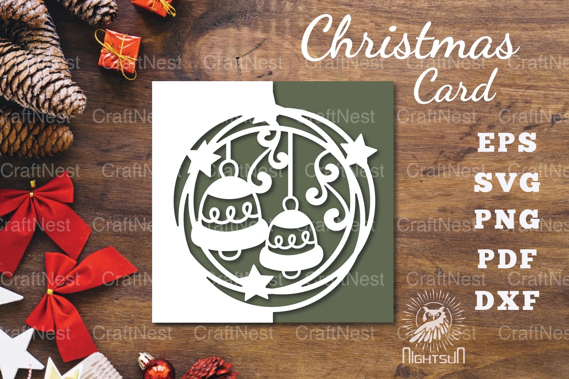 Christmas Papercut Card SVG Bundle - CraftNest - Digital Crafting and Art