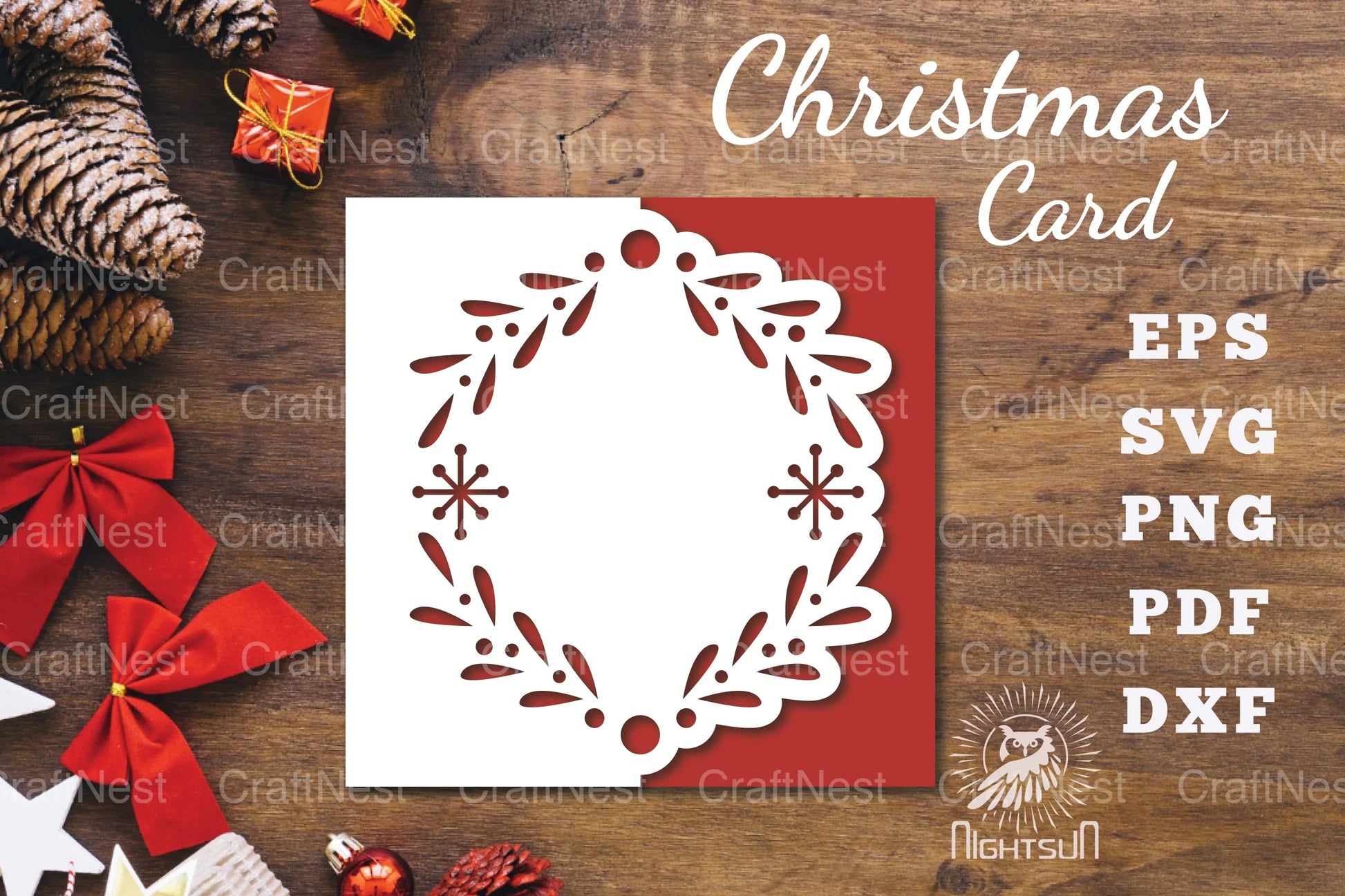 Christmas Papercut Card SVG Bundle - CraftNest - Digital Crafting and Art