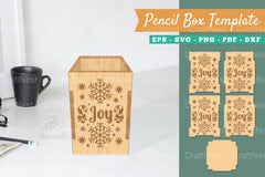 Christmas Pencil Box Lasercut Template Bundle - CraftNest - Digital Crafting and Art