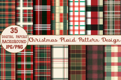 Christmas Plaid Pattern Design Clipart Bundle - CraftNest - Digital Crafting and Art