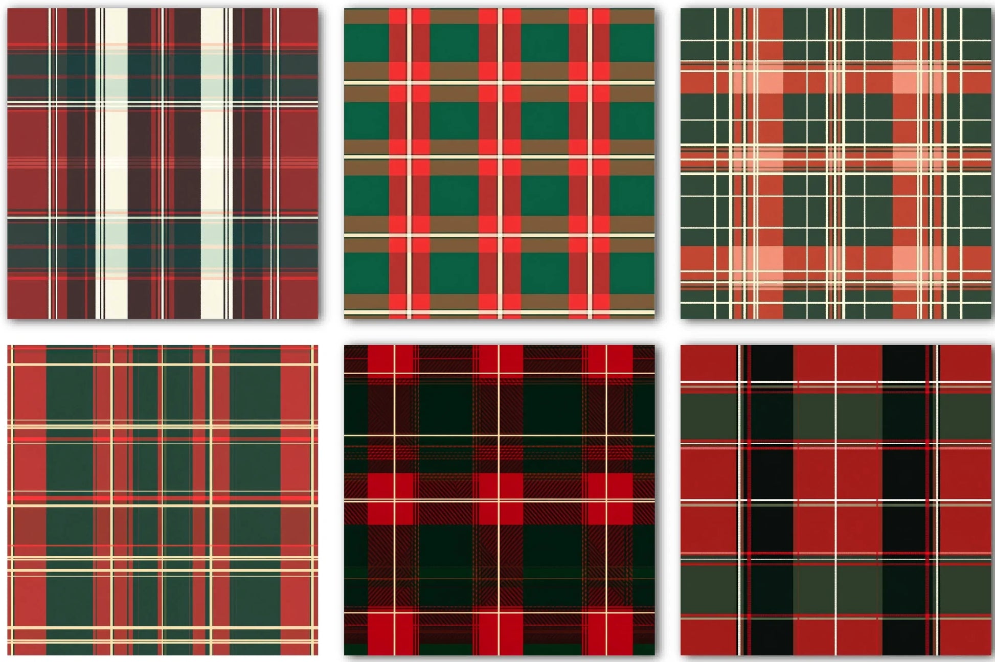 Christmas Plaid Pattern Design Clipart Bundle - CraftNest - Digital Crafting and Art