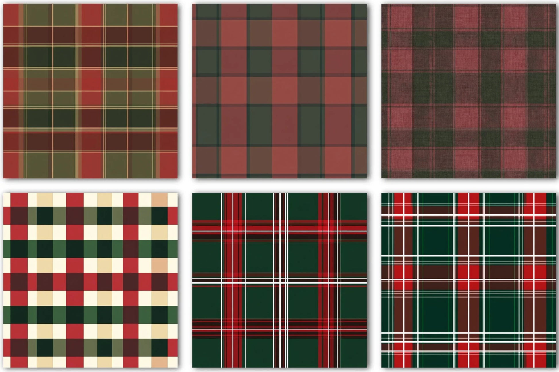Christmas Plaid Pattern Design Clipart Bundle - CraftNest - Digital Crafting and Art