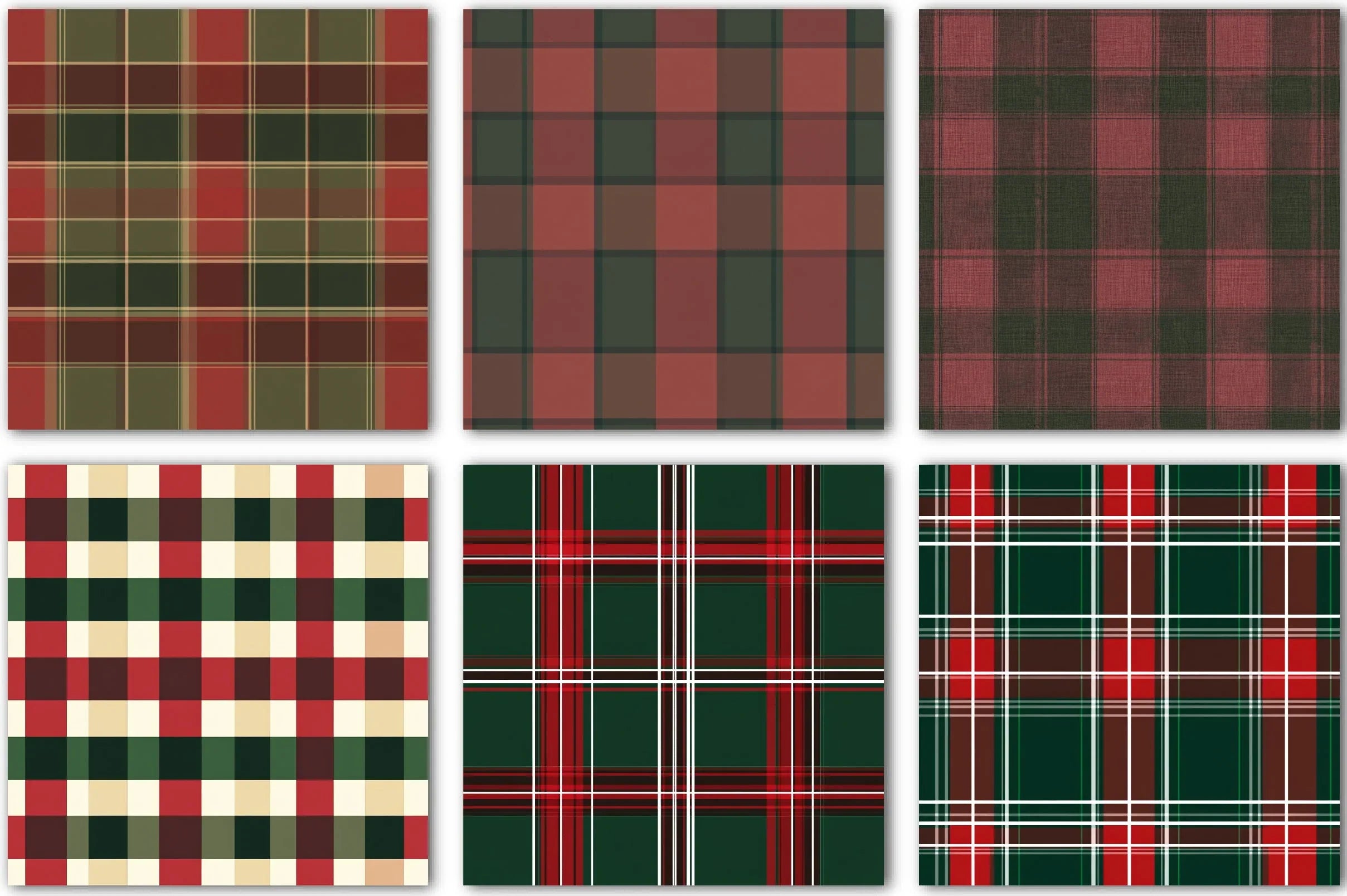 Christmas Plaid Pattern Design Clipart Bundle - CraftNest - Digital Crafting and Art