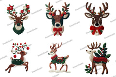 Christmas Reindeer Clipart Bundle - CraftNest - Digital Crafting and Art