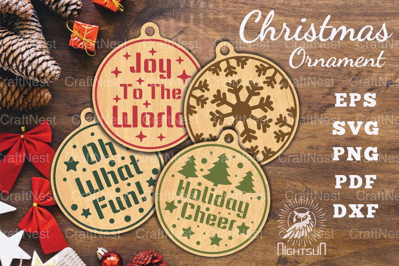 Christmas Round Ornament Clipart Bundle - CraftNest - Digital Crafting and Art