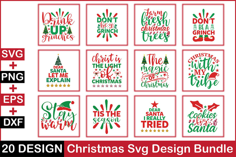 Christmas 20 SVG Bundle - CraftNest - Digital Crafting and Art
