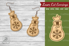 Christmas Santa Bag Laser Cut Earrings Clipart Bundle - CraftNest - Digital Crafting and Art