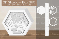 Christmas Santa Claus 3D Shadow Box Clipart Bundle - CraftNest - Digital Crafting and Art