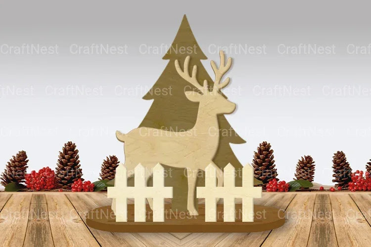 Christmas Scene Stand Laser Cut SVG Bundle - Clipart Bundle - CraftNest - Digital Crafting and Art