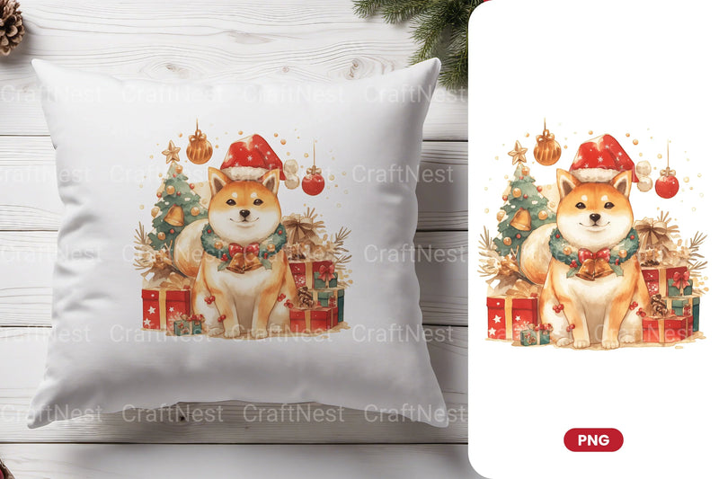 Christmas Shiba Inu Clipart Bundle - CraftNest - Digital Crafting and Art