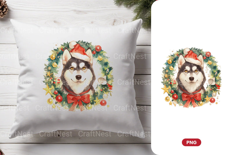 Christmas Siberian Husky Clipart Bundle - CraftNest - Digital Crafting and Art