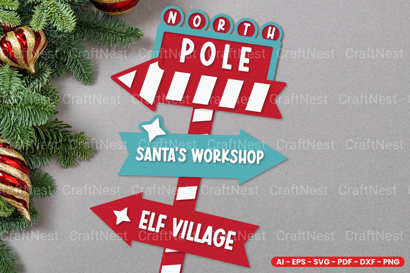 Christmas Sign Laser Cut SVG Bundle - CraftNest - Digital Crafting and Art