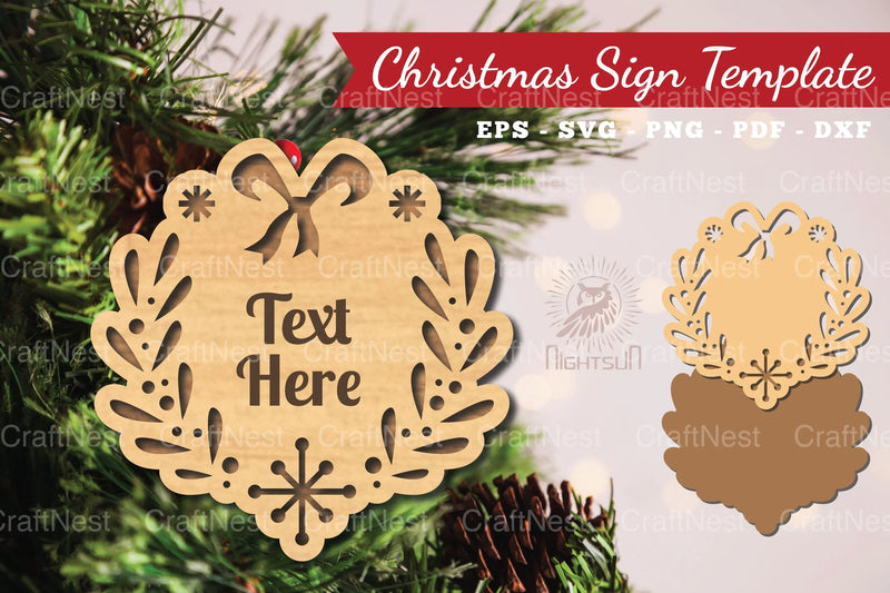 Christmas Sign Laser Cut Template Bundle - CraftNest - Digital Crafting and Art