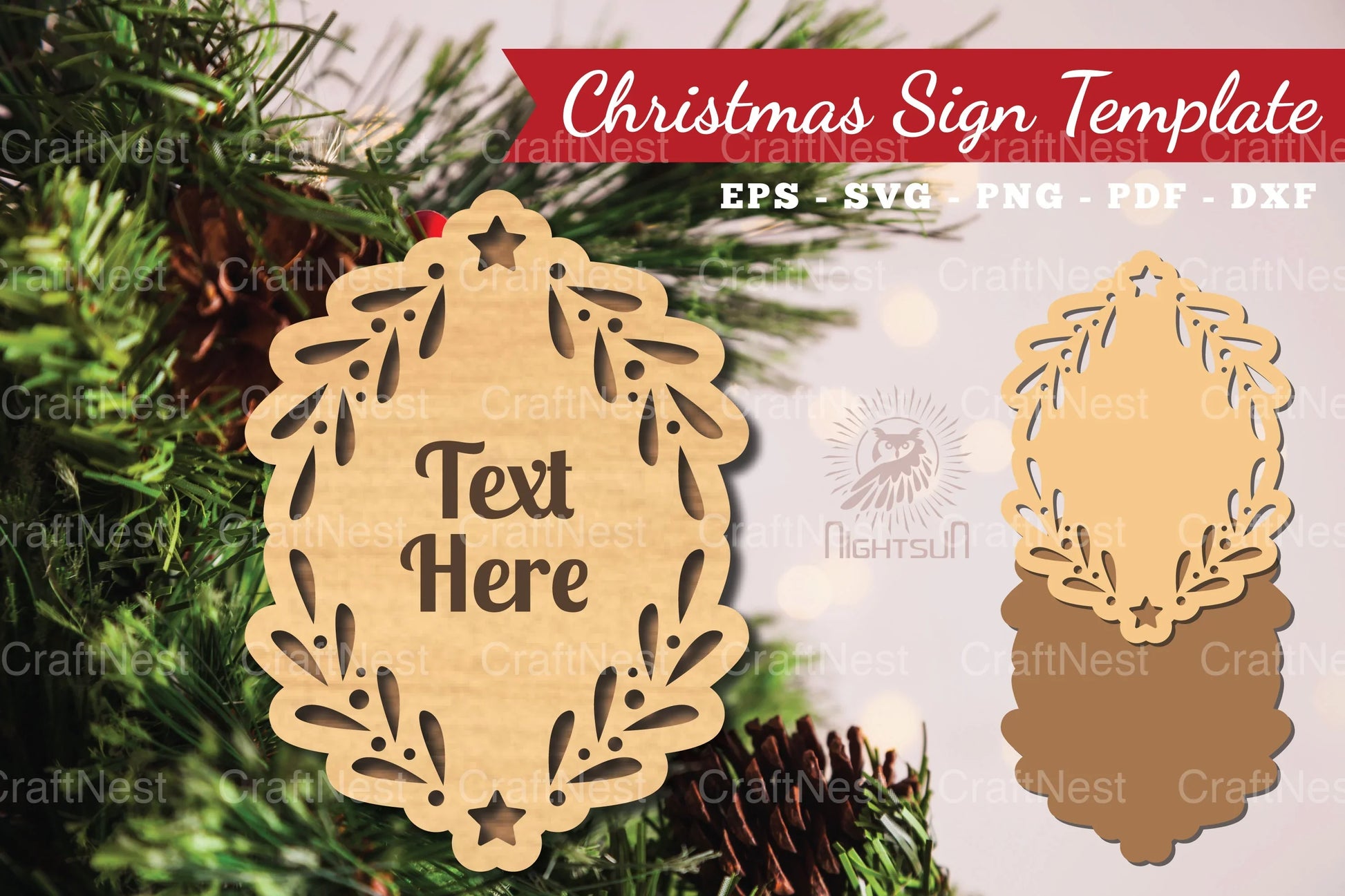 Christmas Sign Laser Cut Template Bundle - CraftNest - Digital Crafting and Art