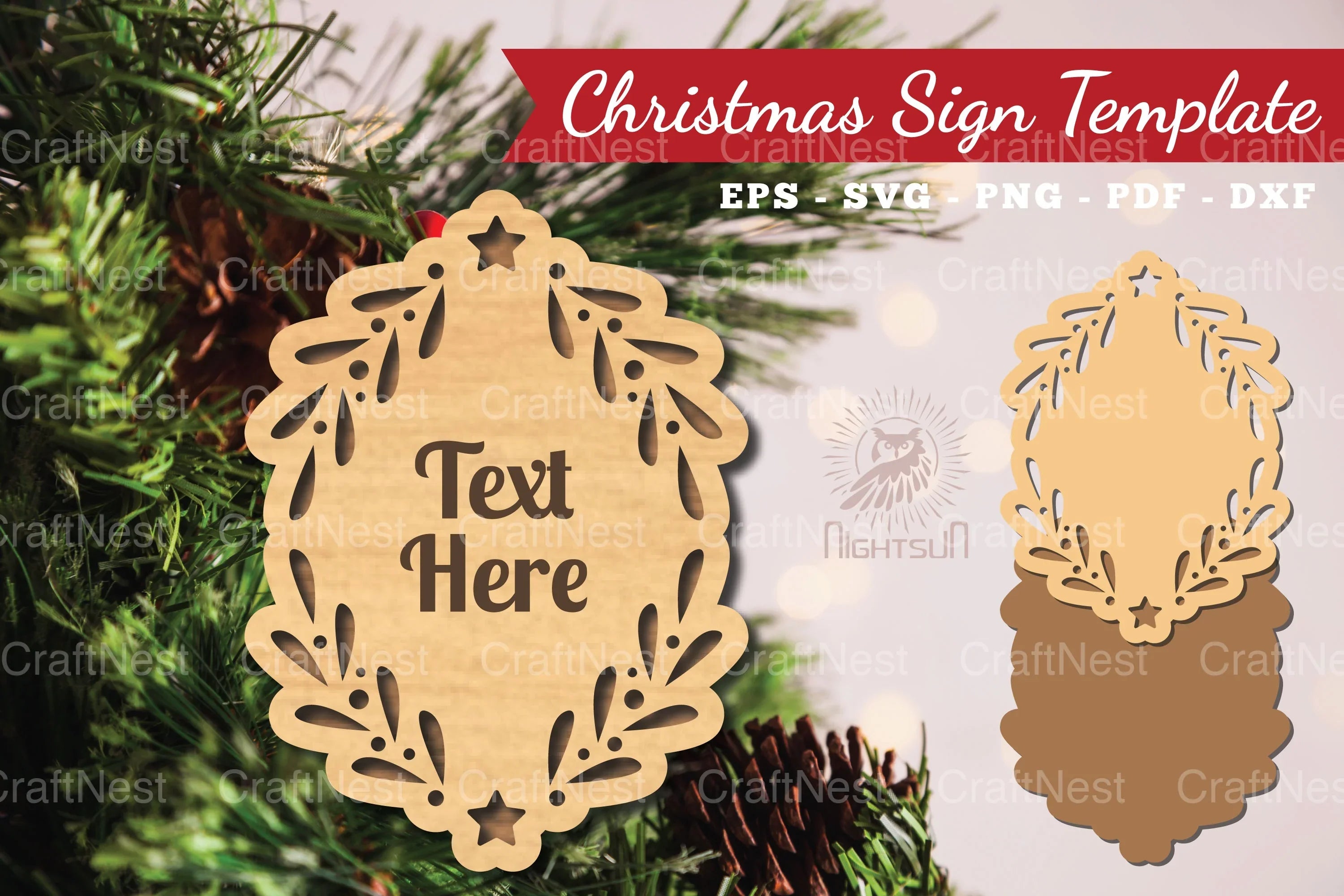 Christmas Sign Laser Cut Template Bundle - CraftNest - Digital Crafting and Art
