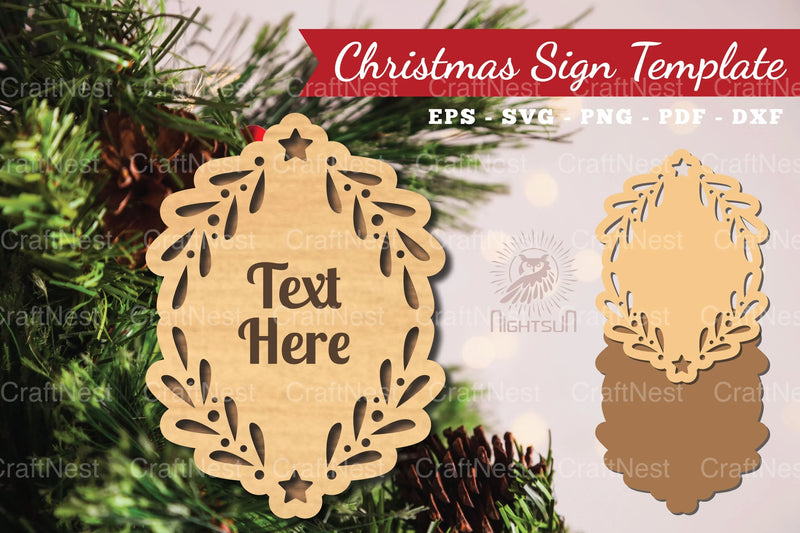 Christmas Sign Laser Cut Template Bundle - CraftNest - Digital Crafting and Art