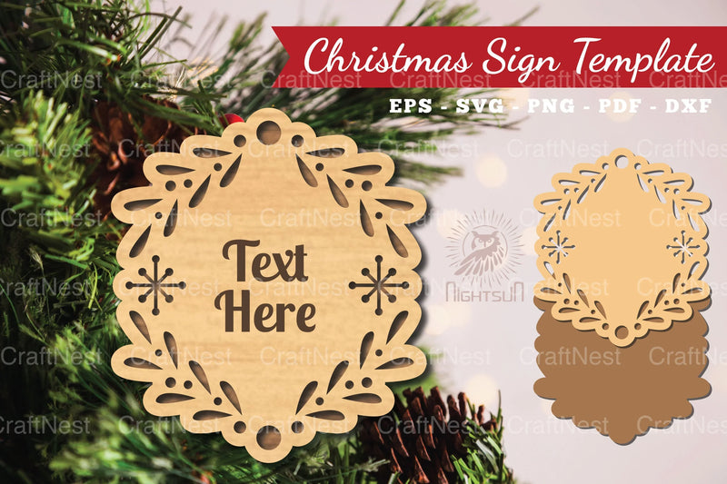 Christmas Sign Laser Cut Template Bundle - CraftNest - Digital Crafting and Art