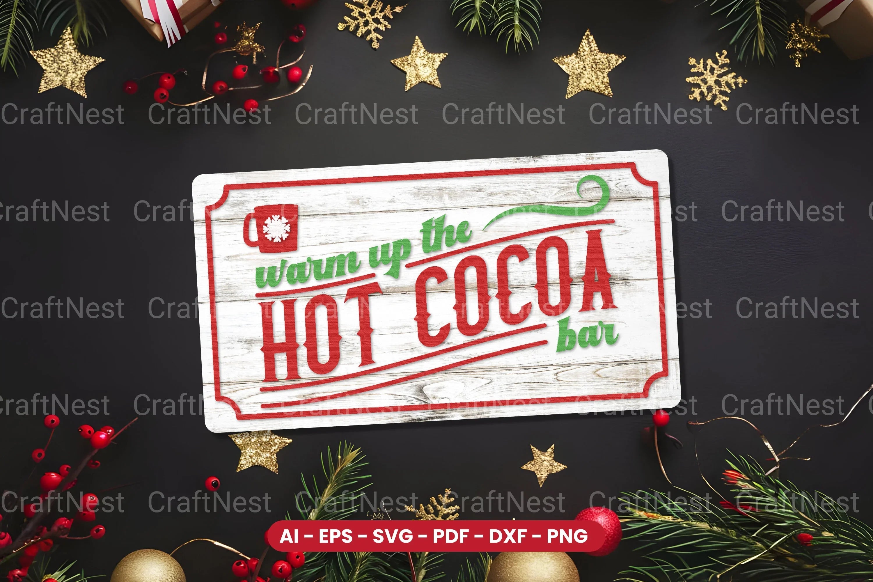 Christmas Sign Laser Cut SVG Bundle - Clipart Bundle - CraftNest - Digital Crafting and Art
