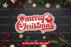 Christmas Sign Laser Cut SVG Bundle - Clipart Bundle - CraftNest - Digital Crafting and Art