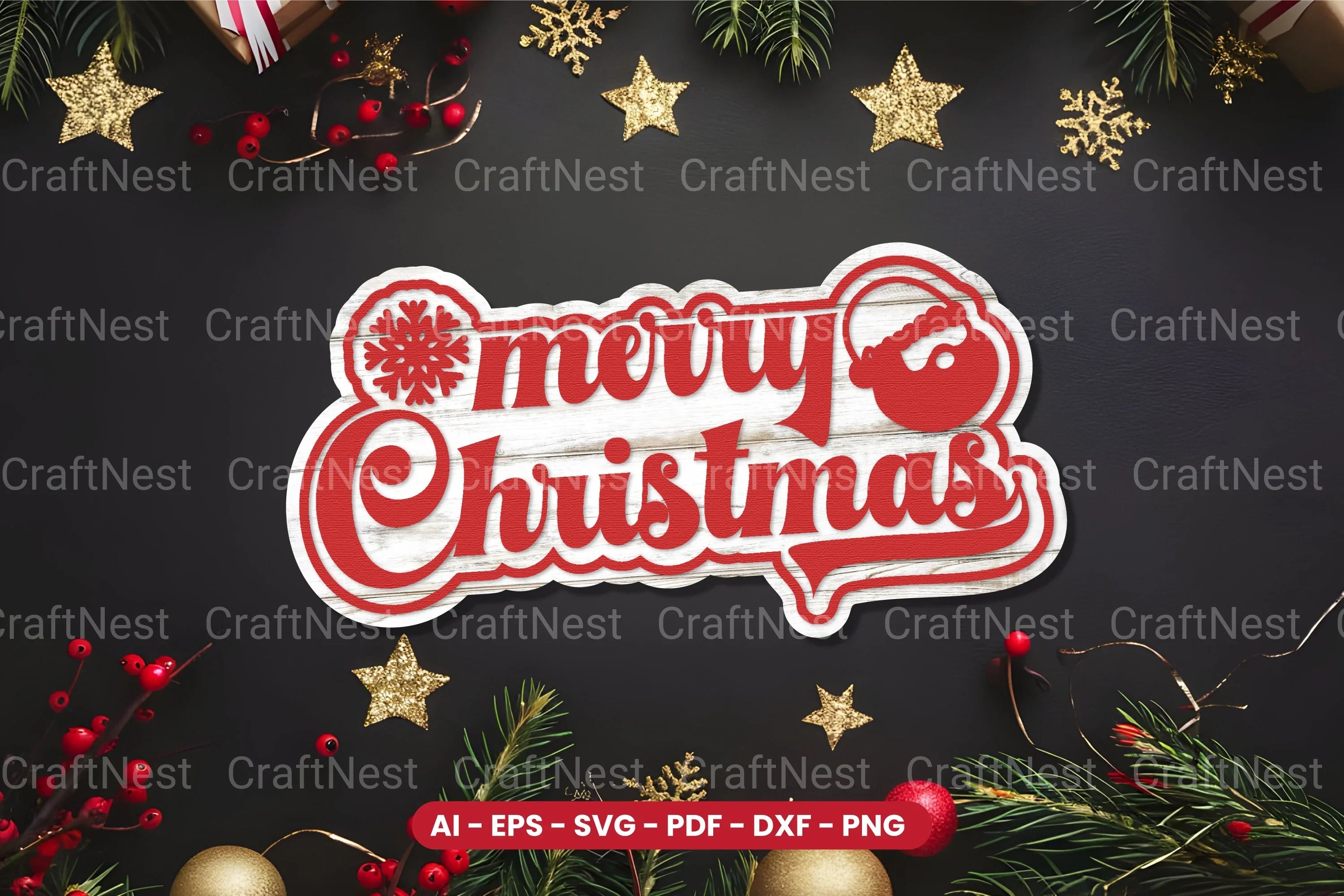 Christmas Sign Laser Cut SVG Bundle - Clipart Bundle - CraftNest - Digital Crafting and Art