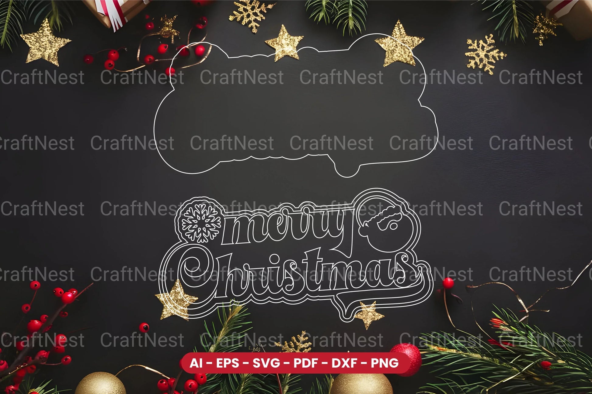 Christmas Sign Laser Cut SVG Bundle - Clipart Bundle - CraftNest - Digital Crafting and Art